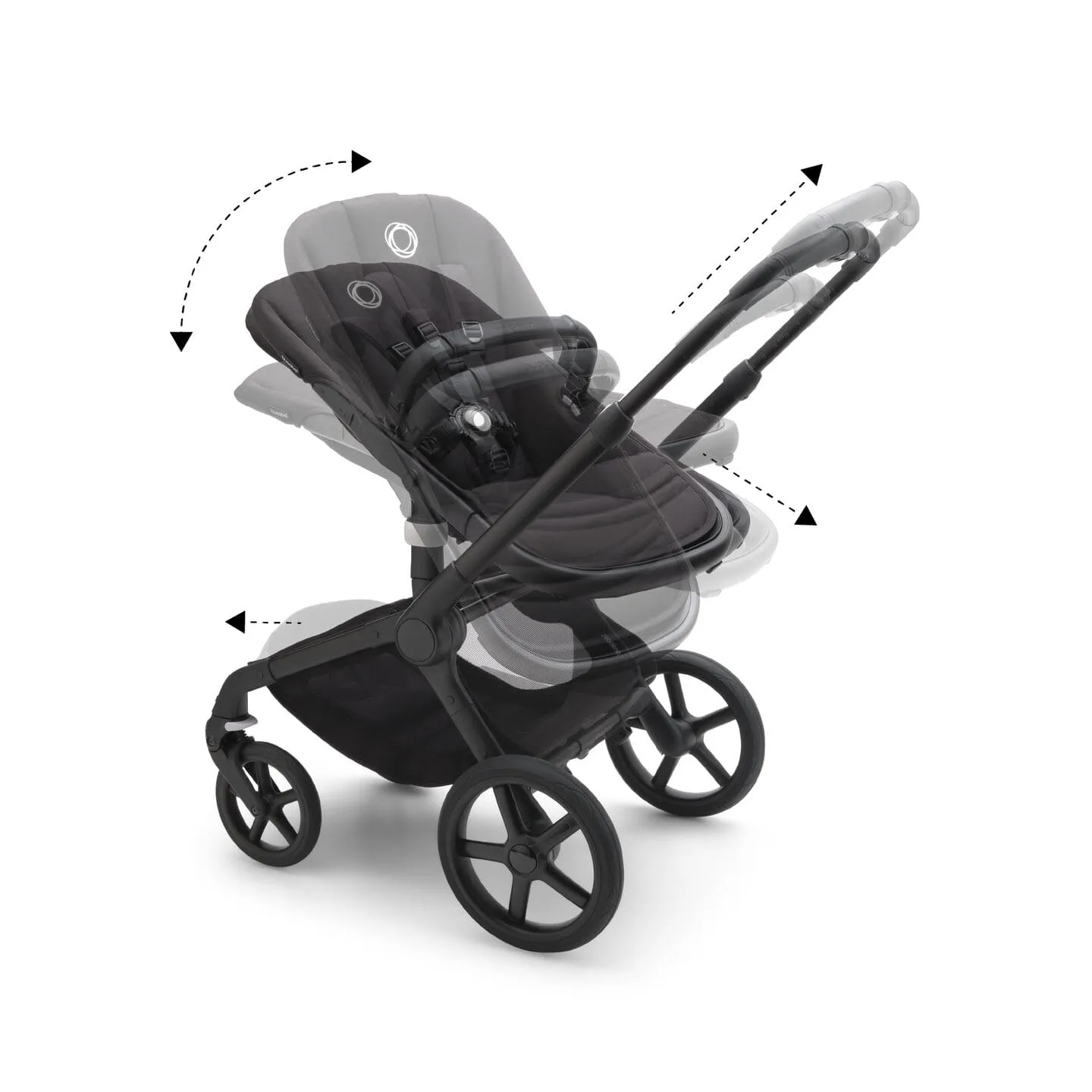 Bugaboo Fox 5, Cloud T Plus and Base Travel System - Black/Midnight Black/Midnight Black