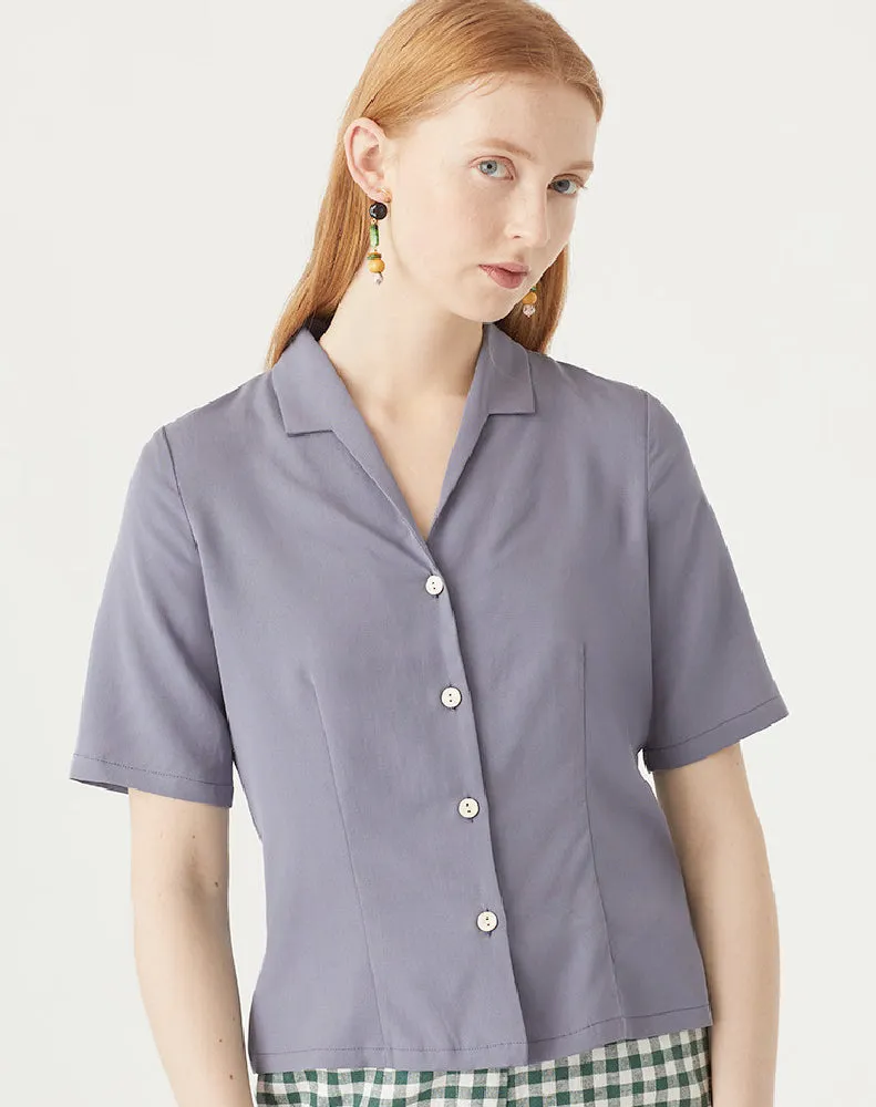 CAMISA TENCEL LAVANDA