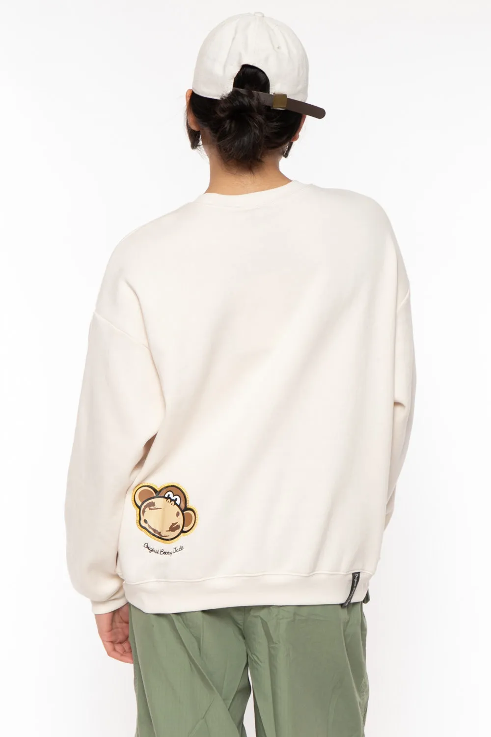 Chocolate - Bobby Jack Oversized Premium Sweatshirt - Ivory