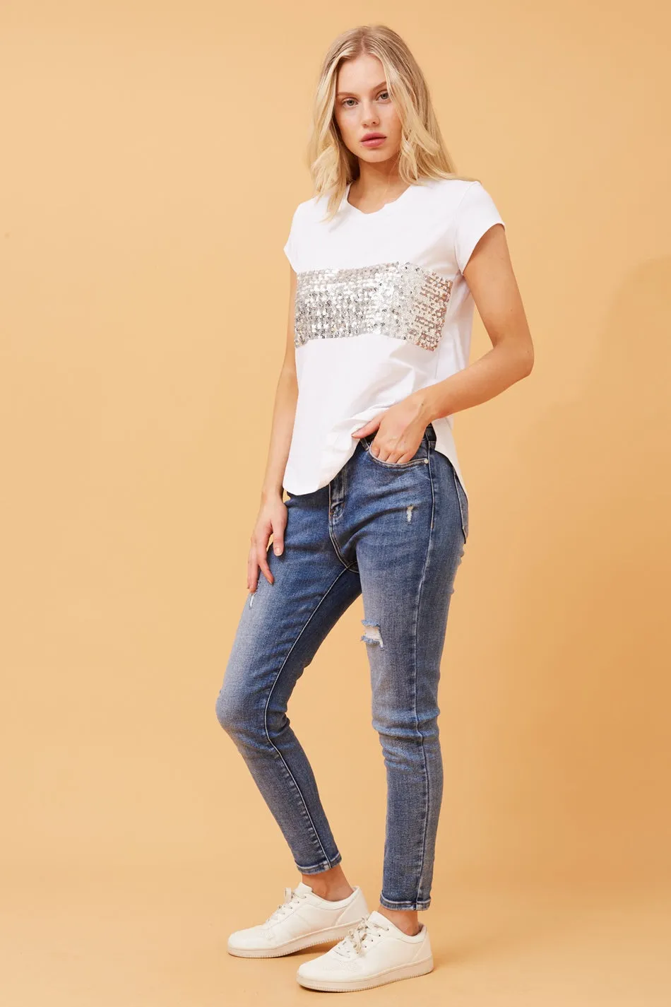 COCO SEQUIN TEE