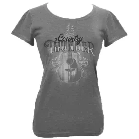 Country Thunder Women's Guitar Graphic T-Shirt