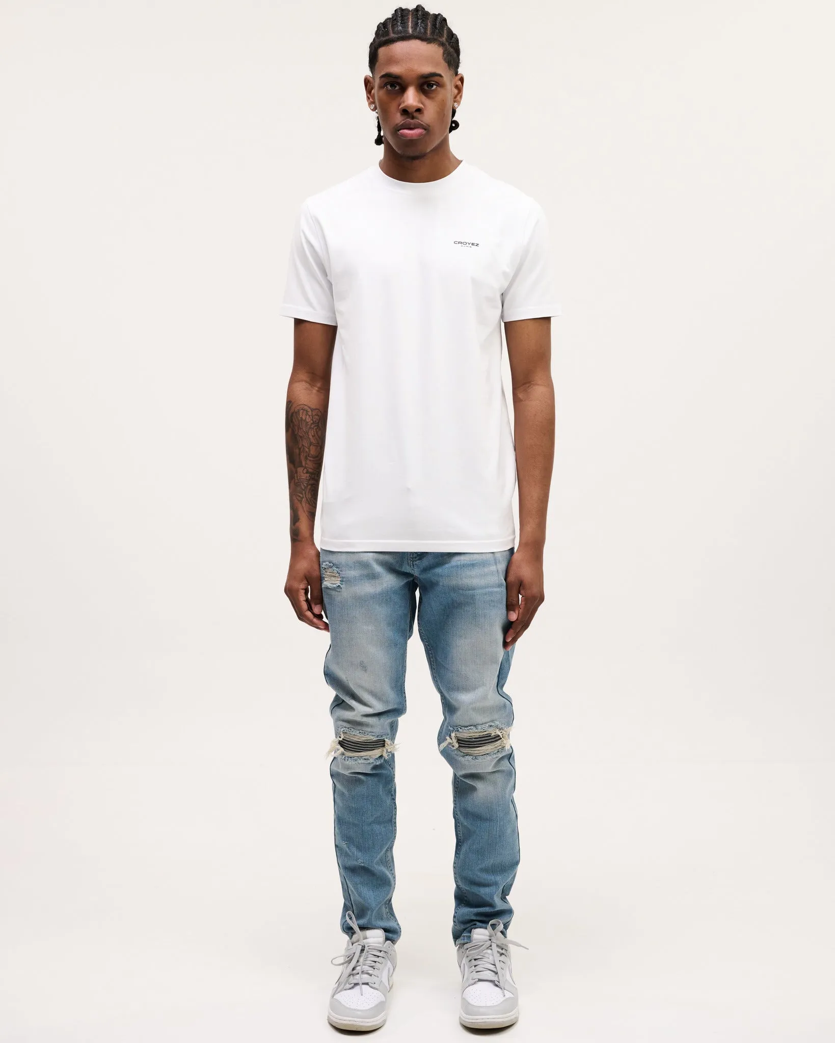 CROYEZ BASIC T-SHIRT - WHITE/BLACK