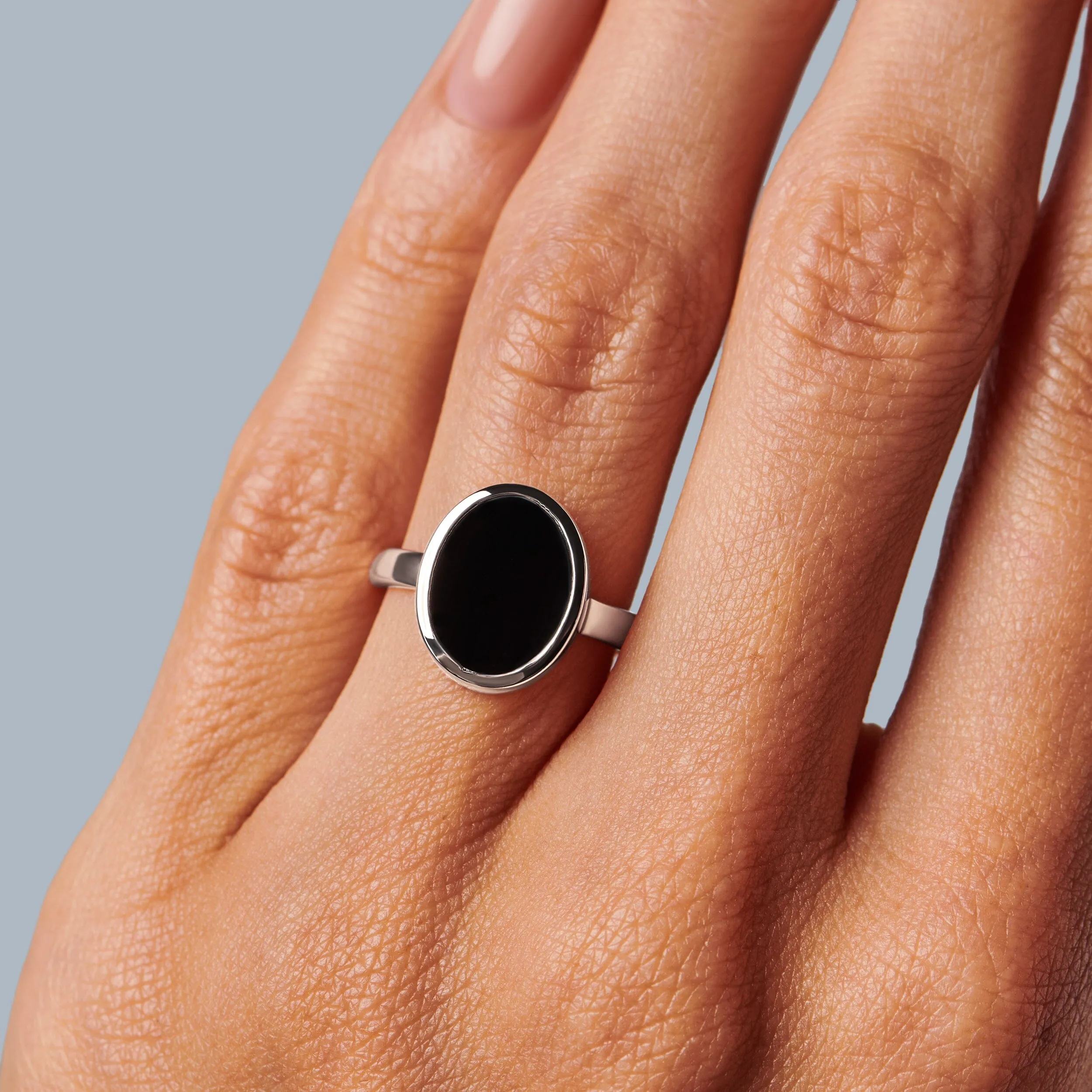 Crystal Ring - Enfolded Black Onyx