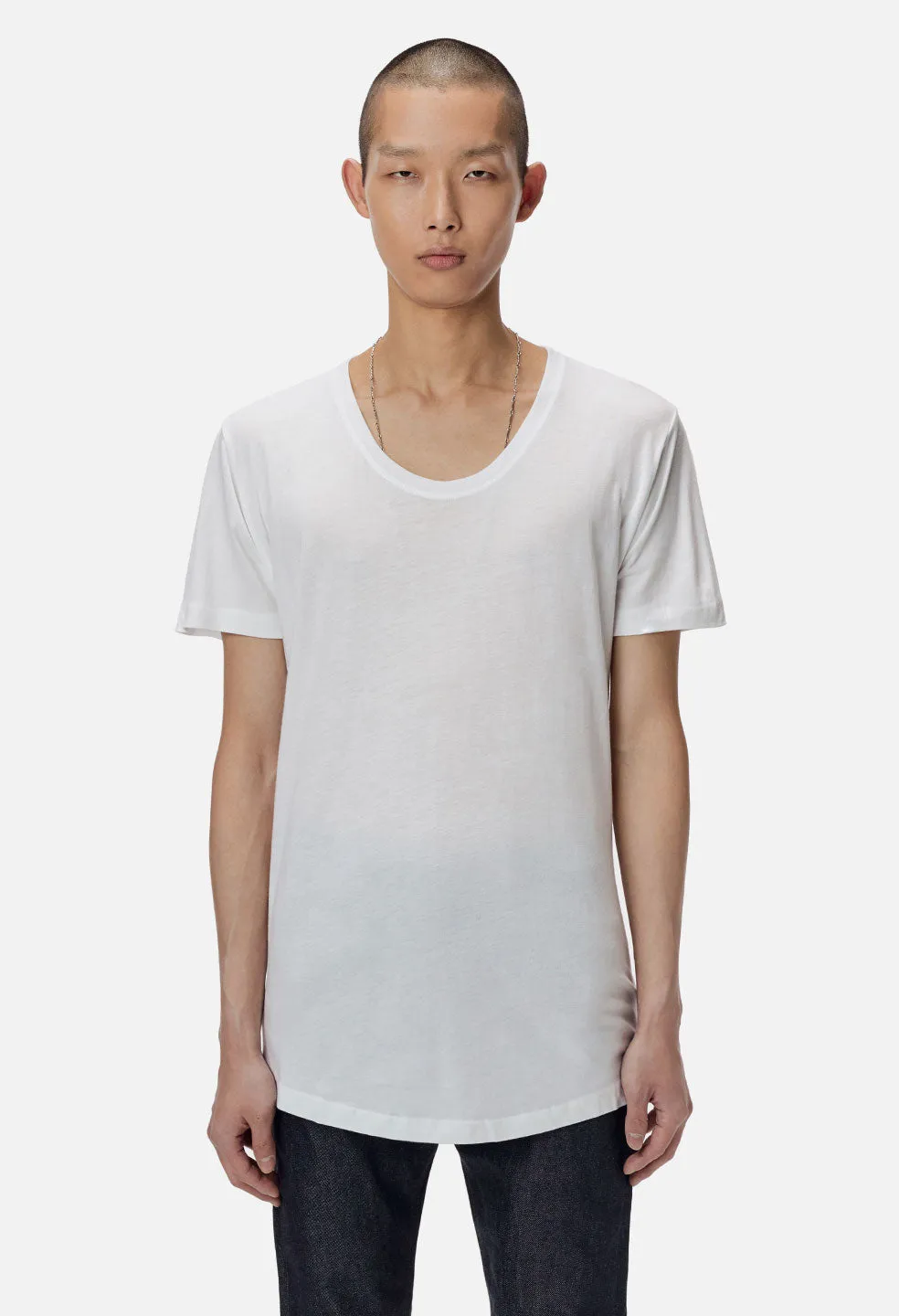 Curve U-Neck / White