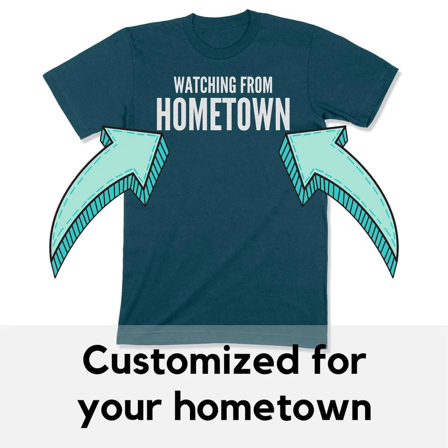 Customizable Watching from Hometown Unisex T-Shirt