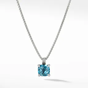 David Yurman Chatelaine Pendant Necklace with Hampton Blue Topaz and Diamonds 11MM