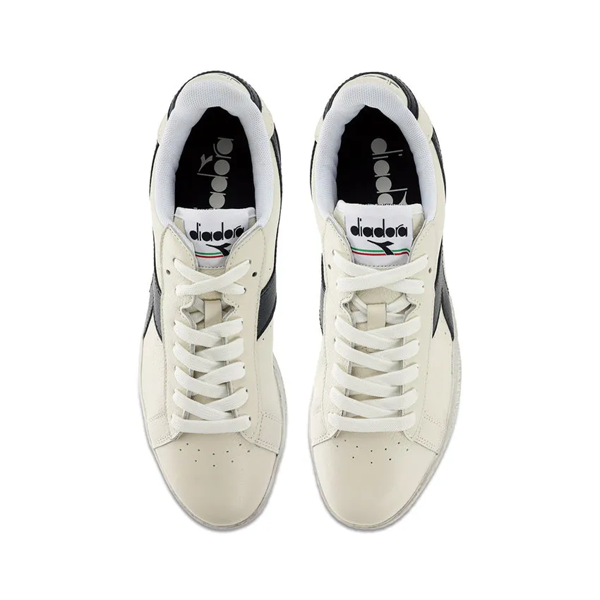 DIADORA SNEAKERS GAME L LOW WAXED BIANCO - BLU