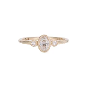 Diamond Oval Round Ring