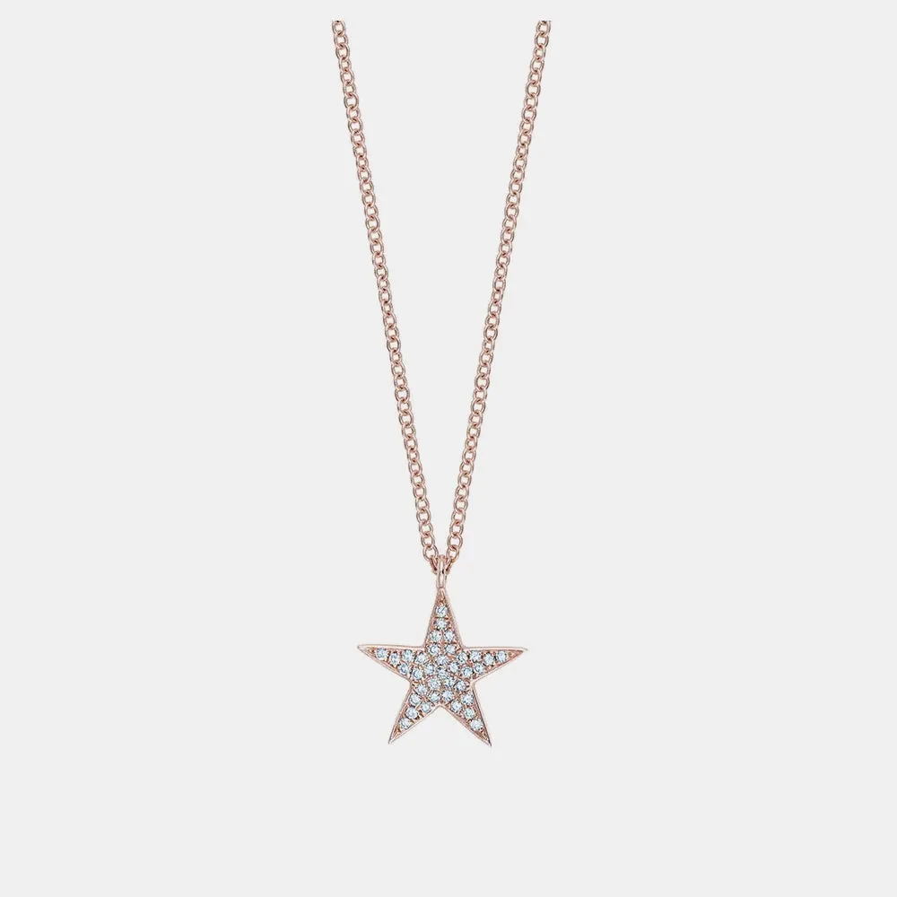 Diamond Single Star Necklace