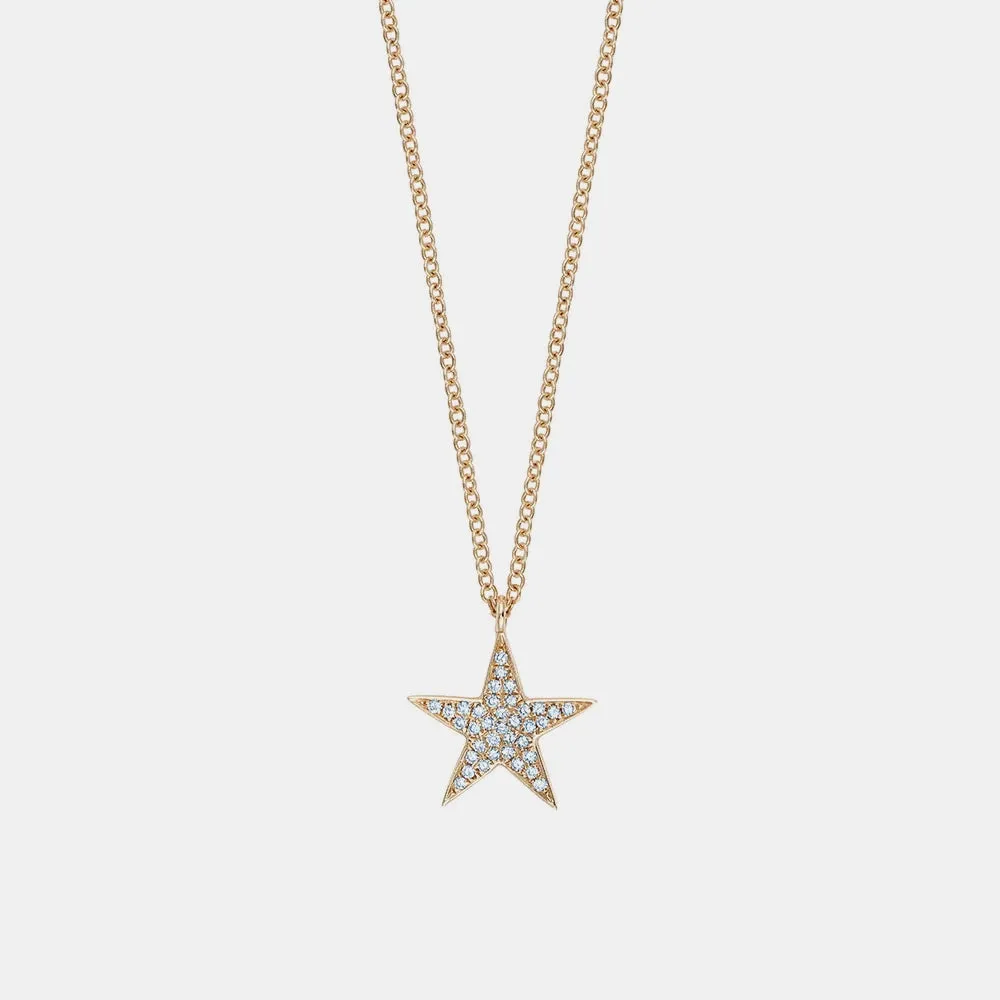 Diamond Single Star Necklace