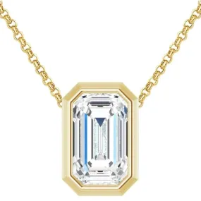 DIAMOND SOLITAIRE BEZEL SLIDE PENDANT