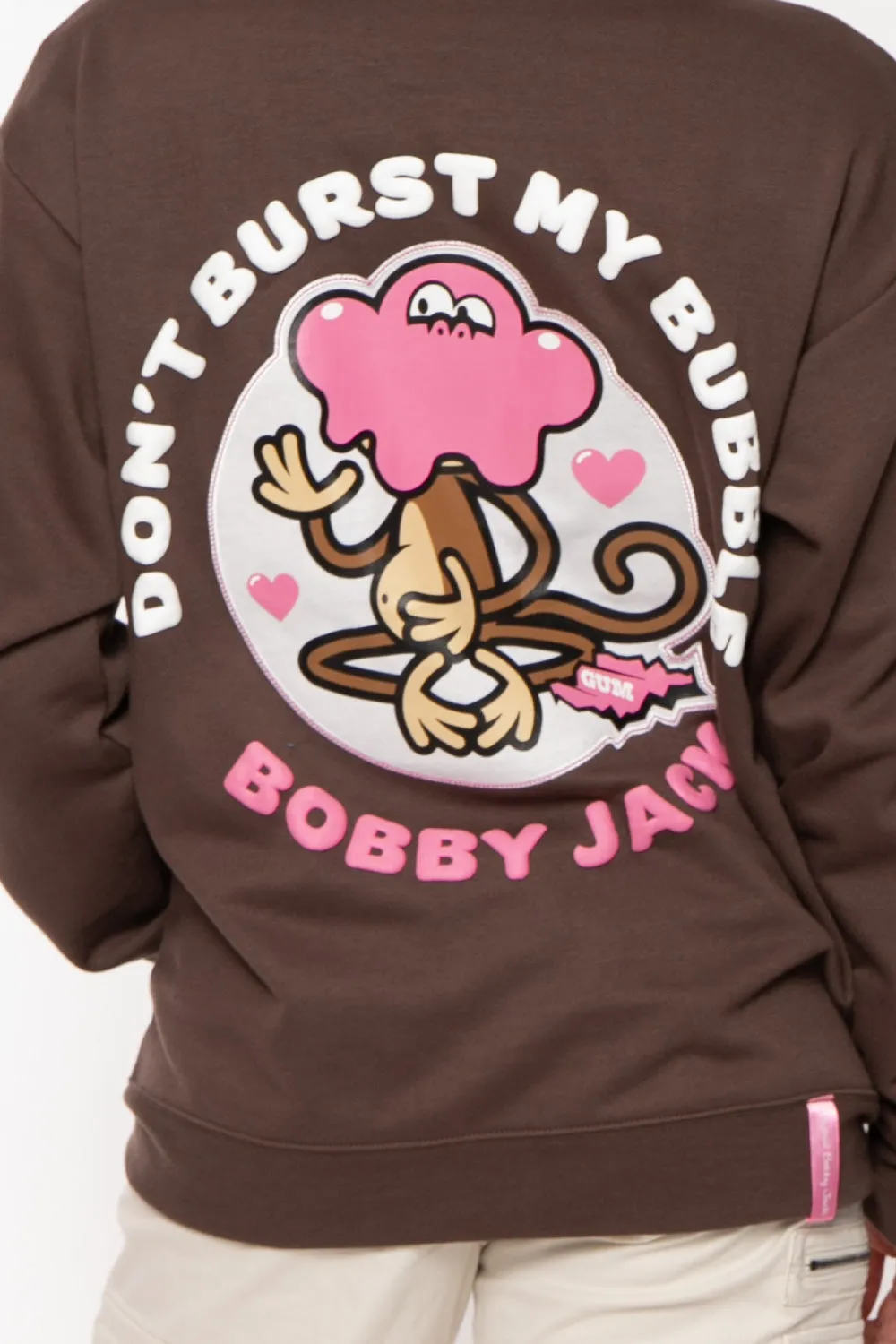 Don't Burst - Bobby Jack Oversized Premium Zip Hoodie - Brown