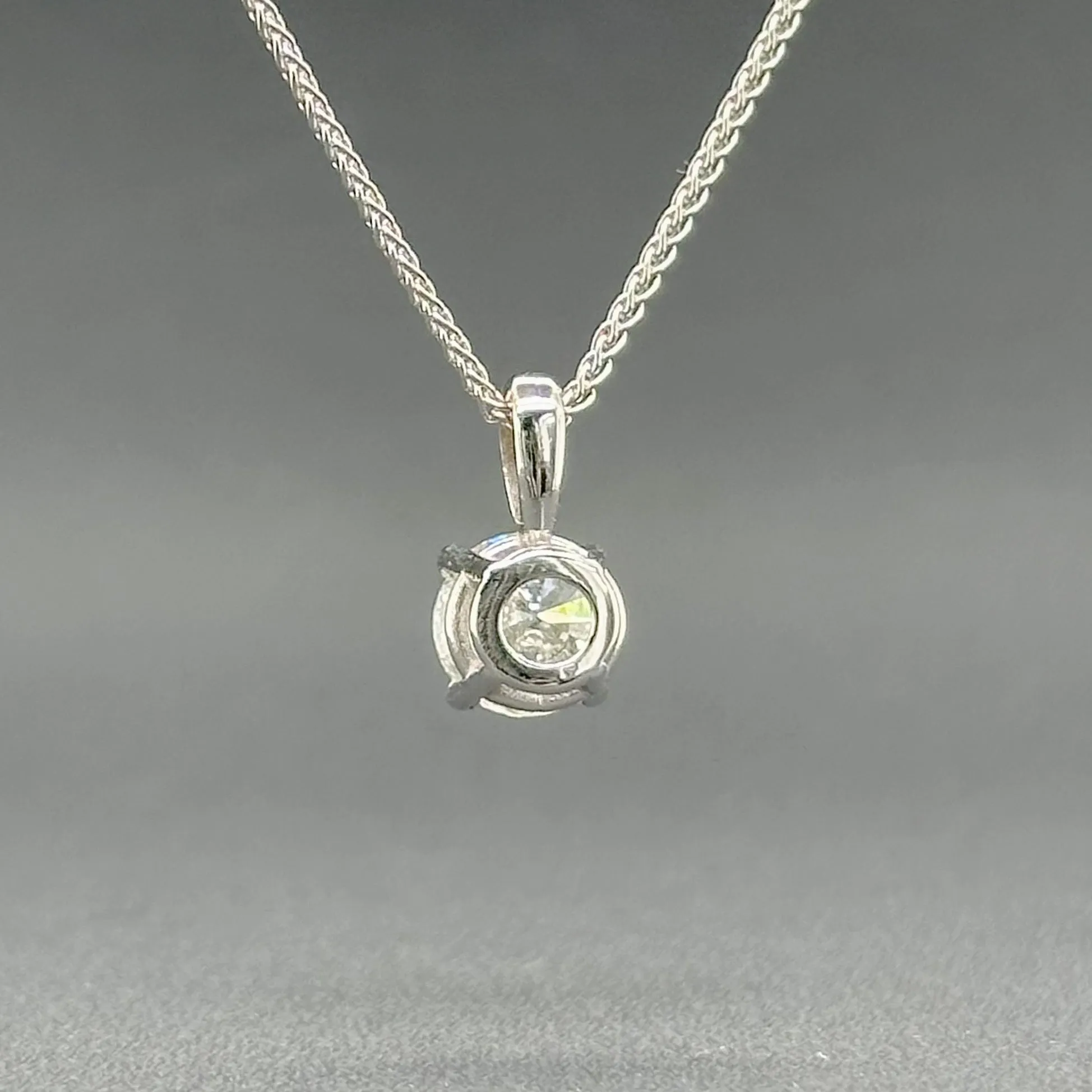 Estate 14K W Gold 0.94ct H/I1 Diamond Pendant