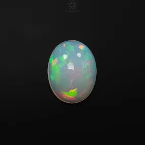 ETHIOPIAN OPAL Gemstone Cabochon : 8.60cts Natural Untreated White Opal Cabochon Oval Shape 19*15mm 1pc For Ring/Pendant