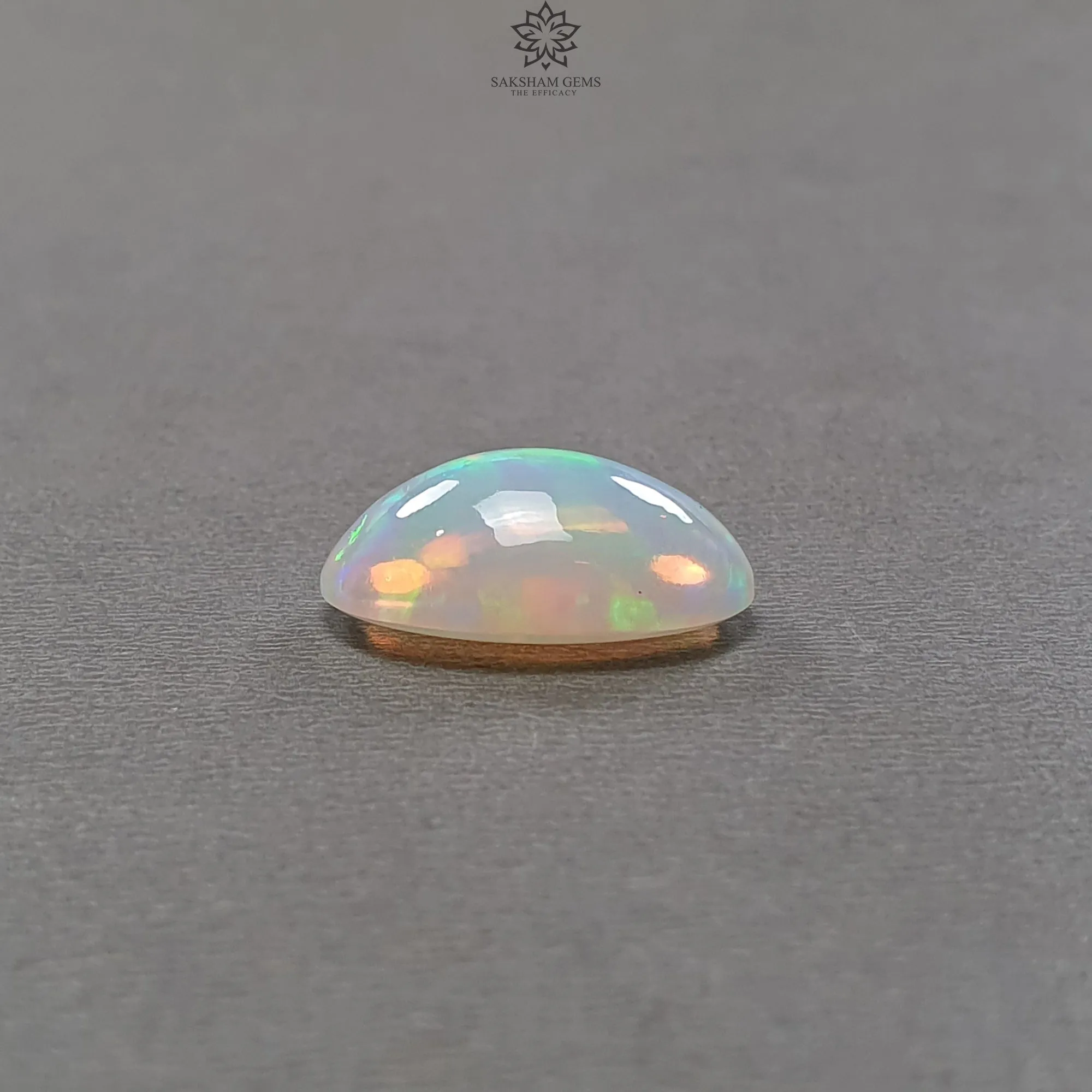 ETHIOPIAN OPAL Gemstone Cabochon : 8.60cts Natural Untreated White Opal Cabochon Oval Shape 19*15mm 1pc For Ring/Pendant