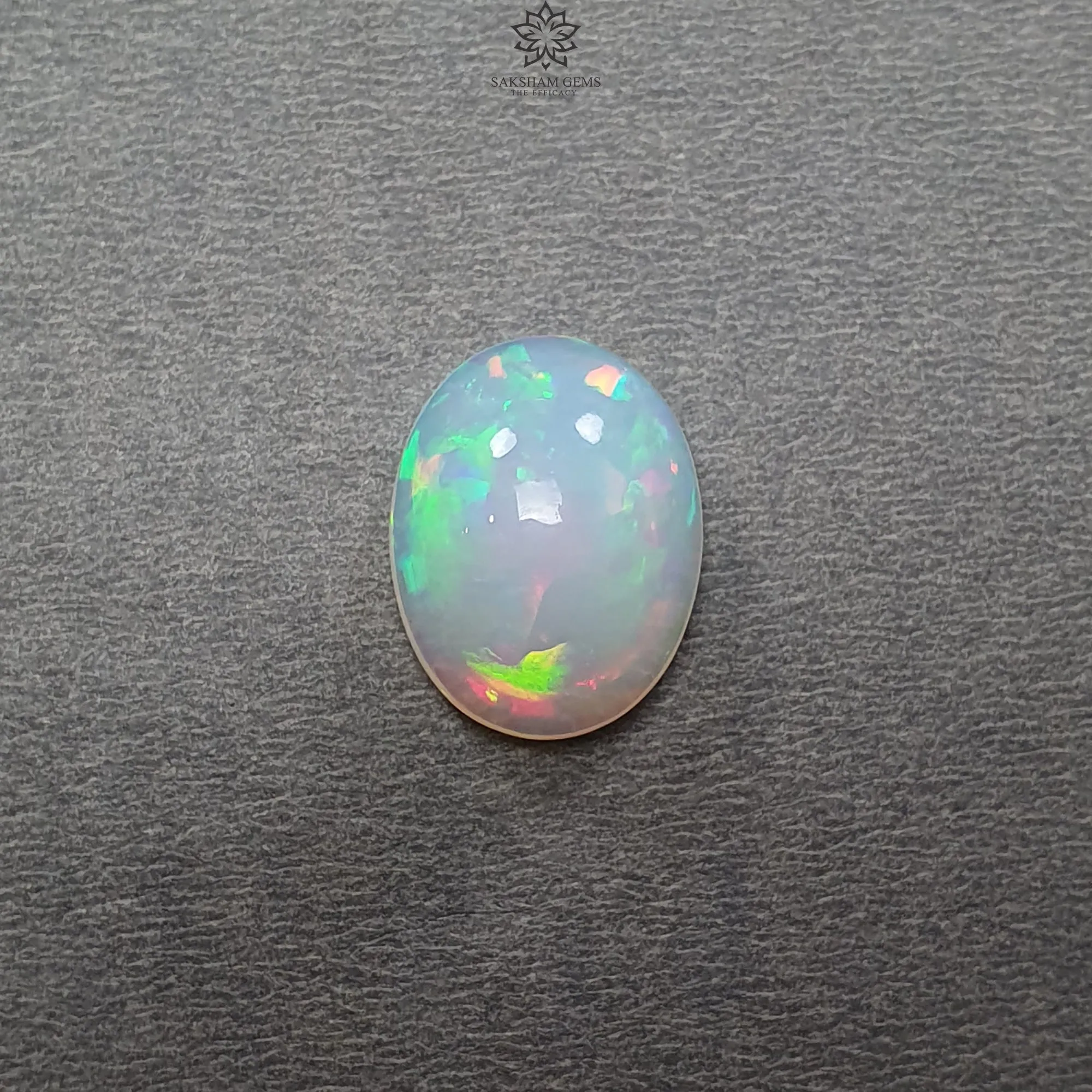 ETHIOPIAN OPAL Gemstone Cabochon : 8.60cts Natural Untreated White Opal Cabochon Oval Shape 19*15mm 1pc For Ring/Pendant