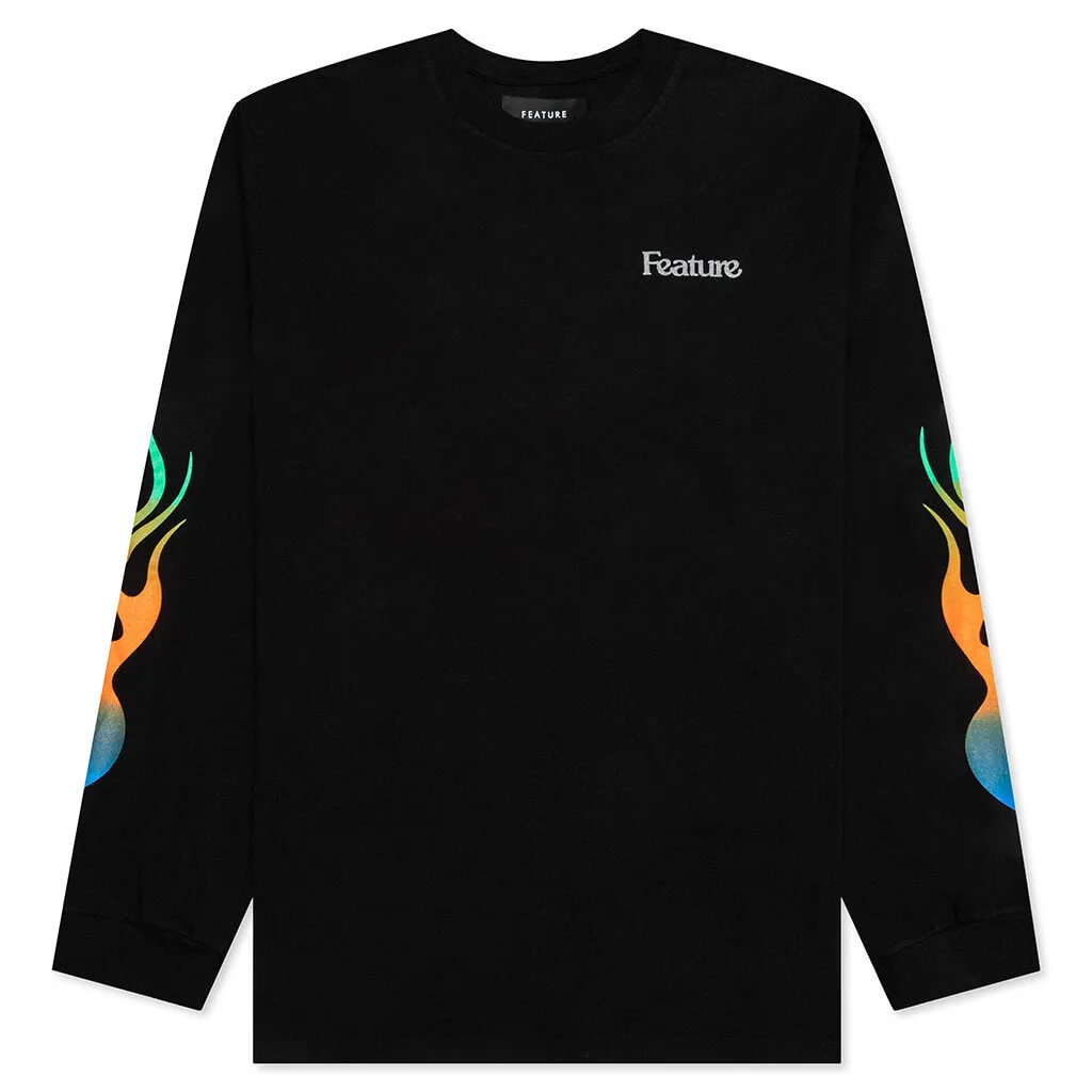 Flame L/S Tee - Black