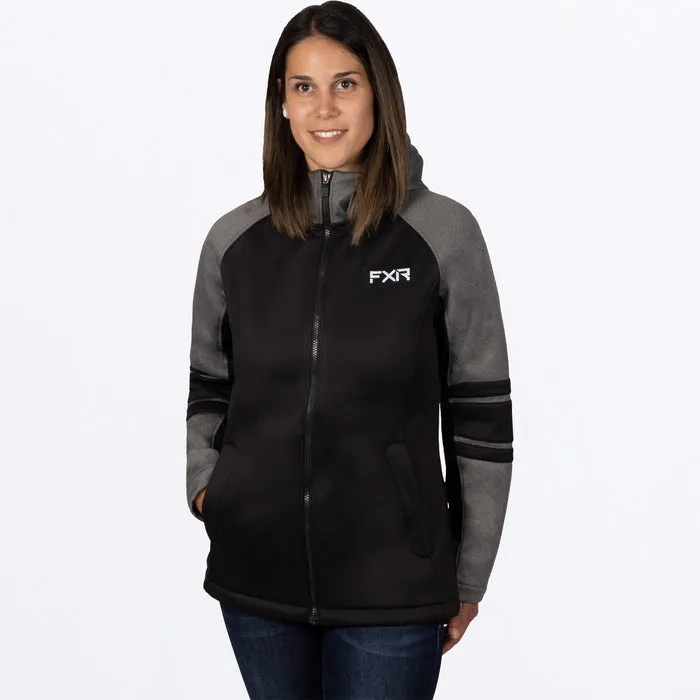 FXR Women's Maverick Softshell Grey Heather/Dusty Rose