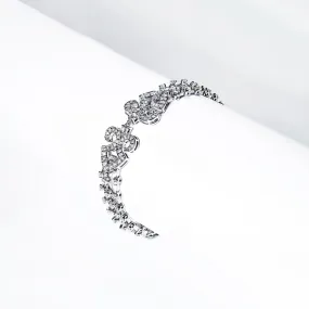 Galilea 3 Carat Round Brilliant 3 Row Diamond Bracelet in 14k White Gold