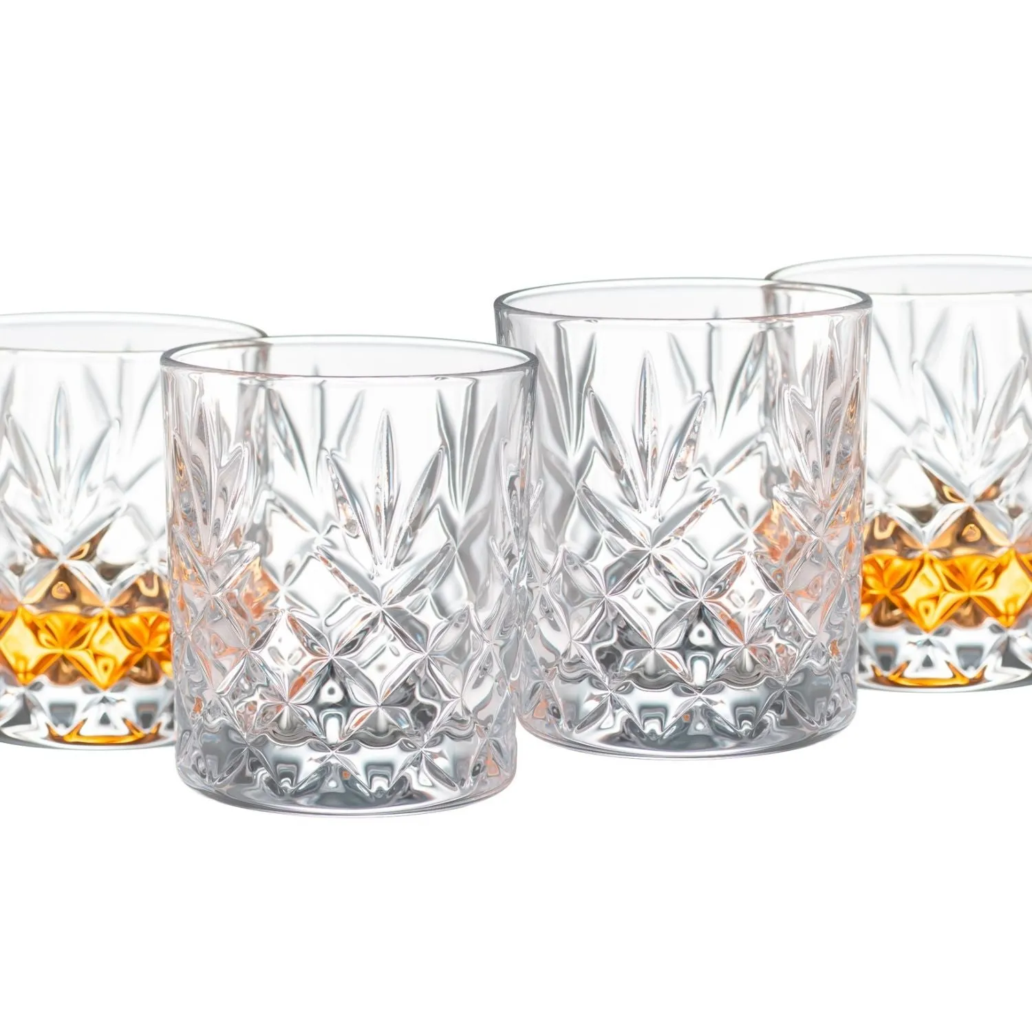 Galway Crystal Renmore Set of 4 Whiskey Glasses