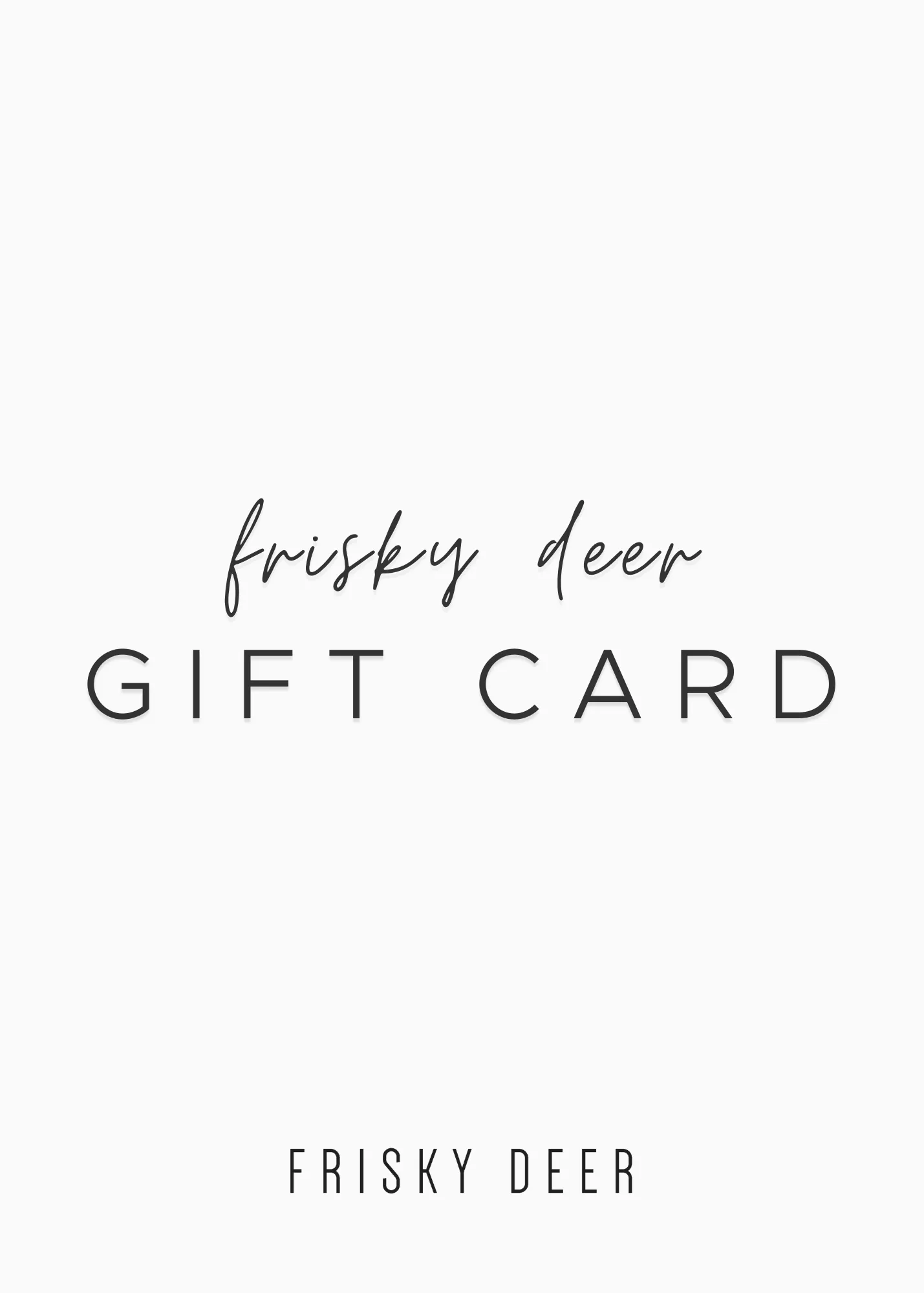 GIFT CARD (for use IN STORE)