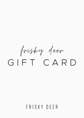 GIFT CARD (for use IN STORE)