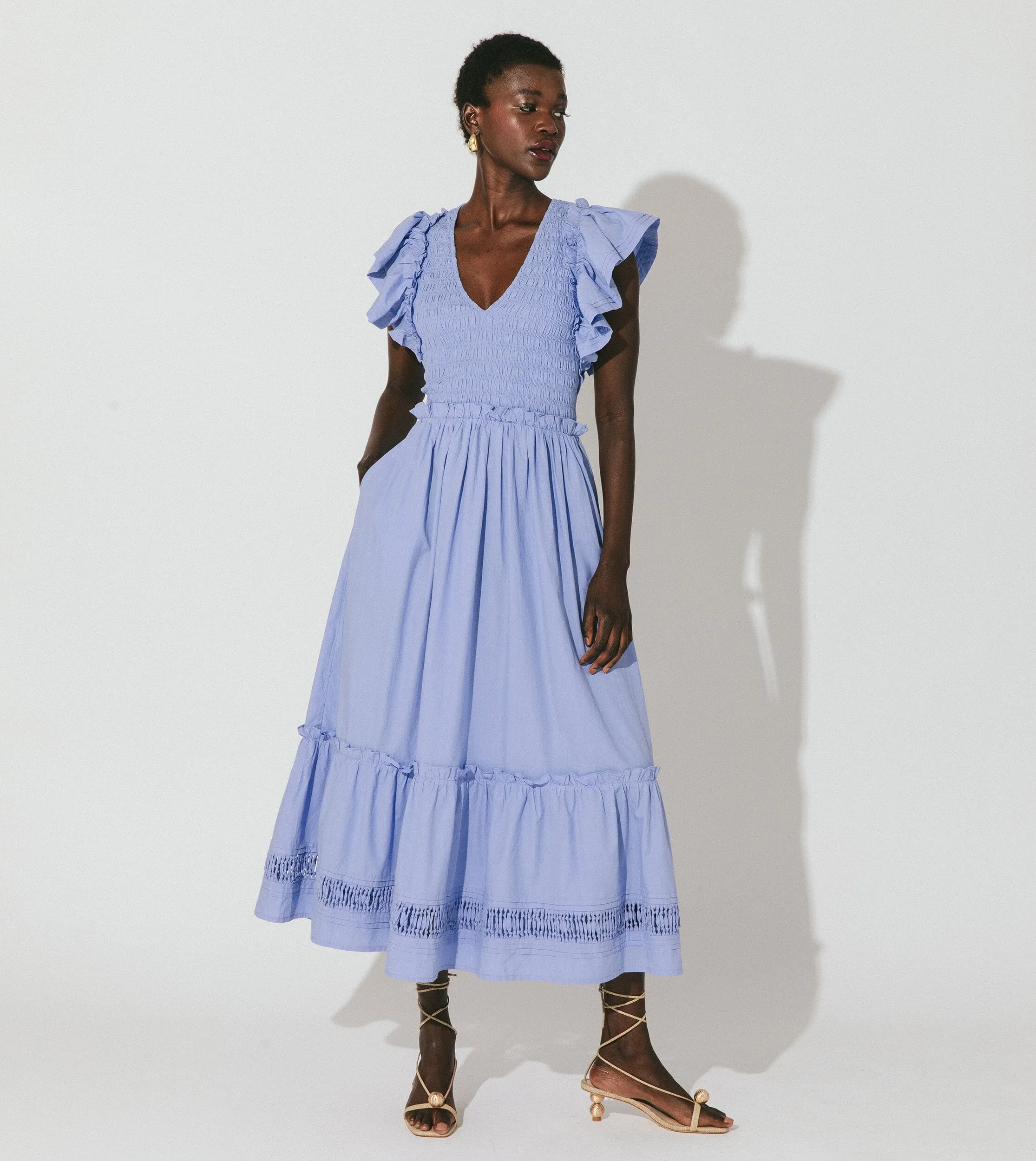 Gladys Ankle Dress | Periwinkle