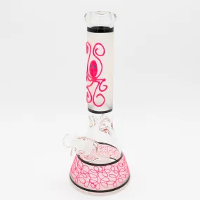 Glow Octopus Glass Bong - Pink