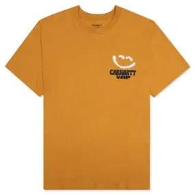 Happy Script S/S T-Shirt - Ochre