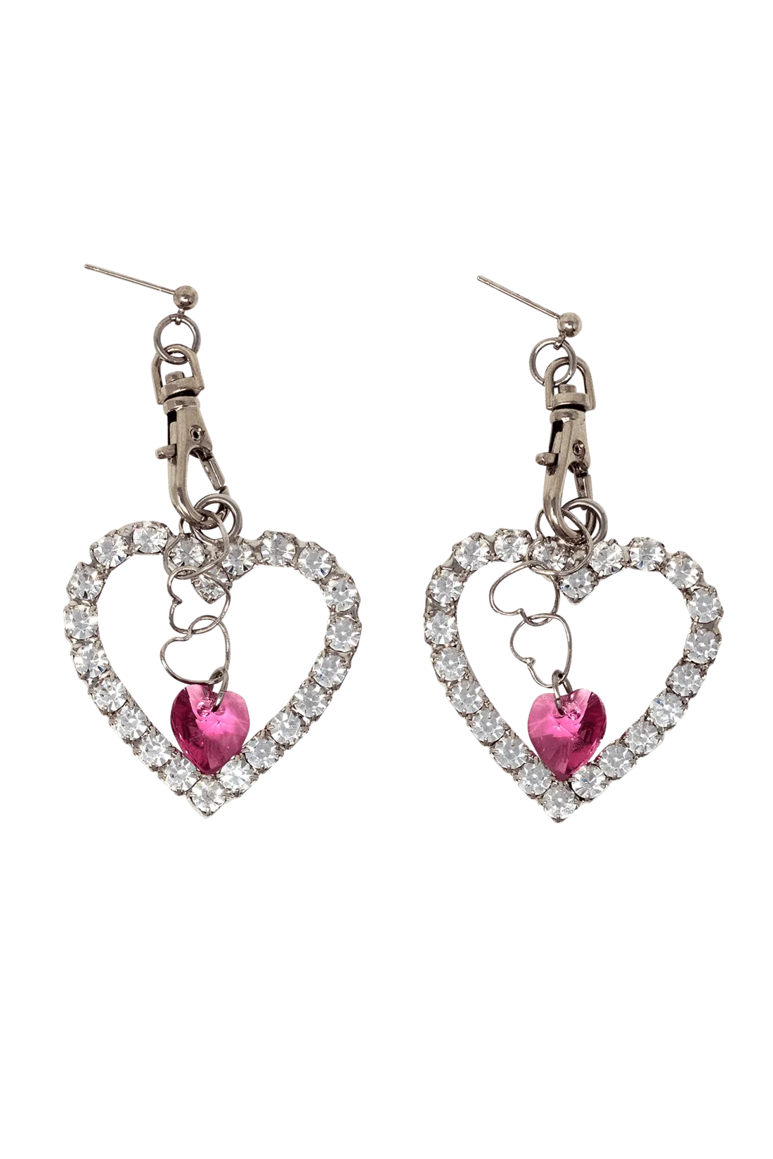 HEART EARRINGS WITH SWAROVSKI CRYSTAL