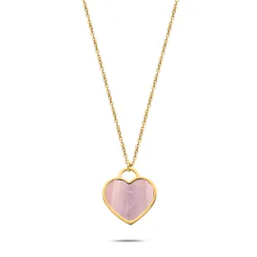 Heart pearl necklace gold