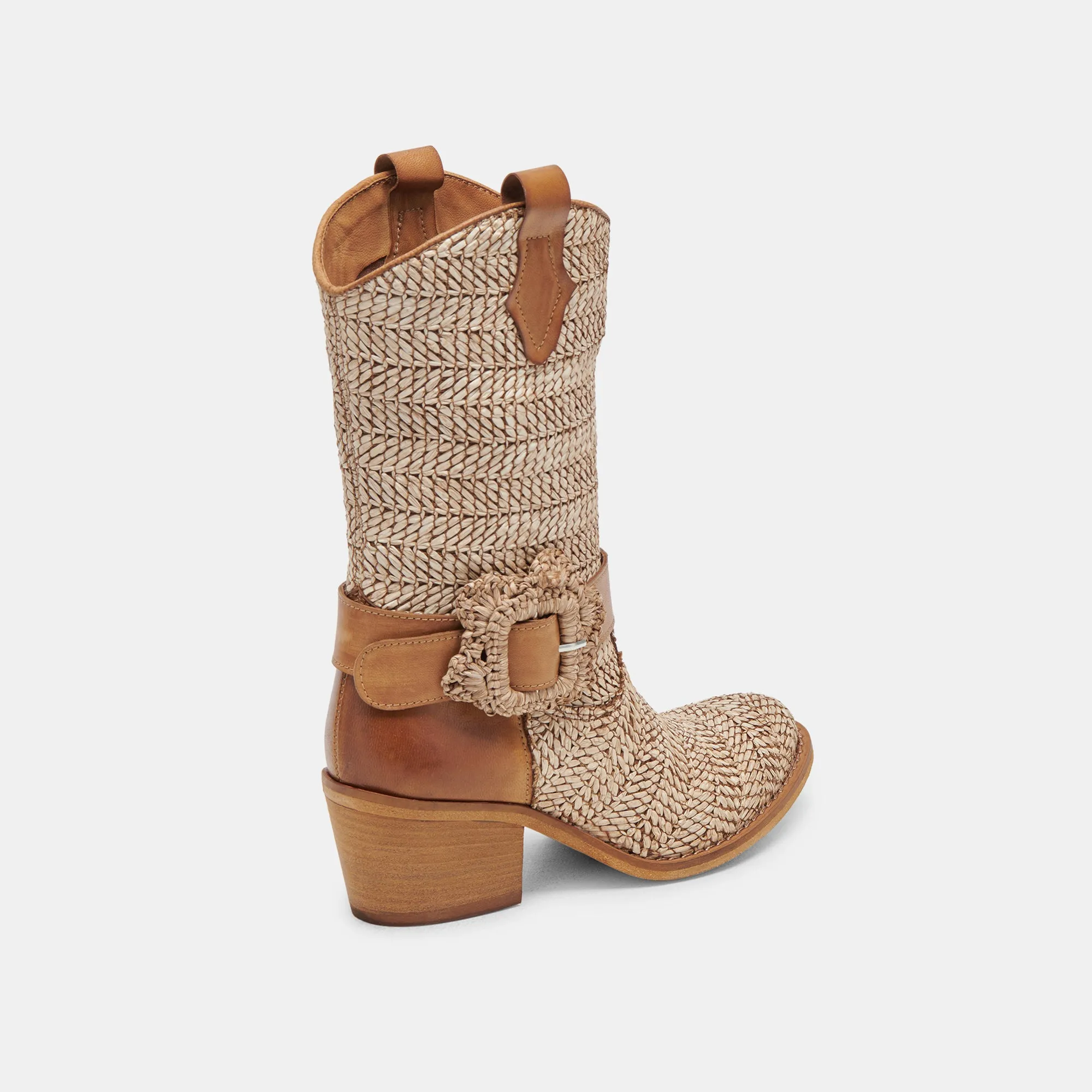 HOSS BOOTS BROWN MULTI RAFFIA