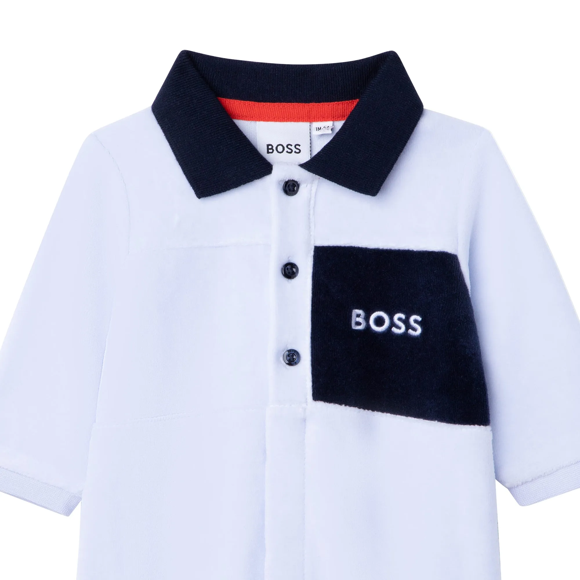 Hugo Boss Baby Polo Velour Sleeper_Blue J97195