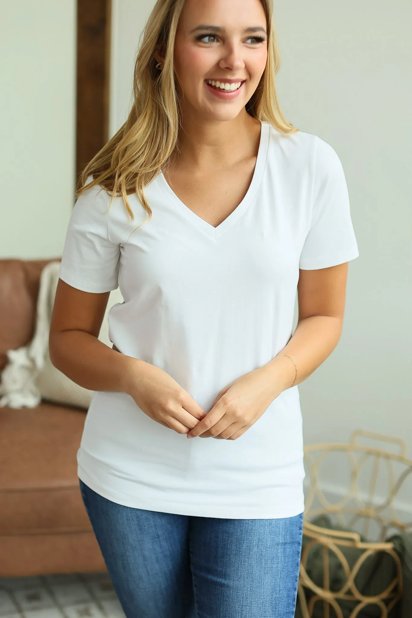 IN STOCK Olivia Tee - White