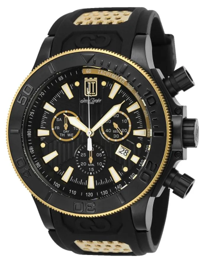 INVICTA Jason Taylor Collection Mens Watch - Black Metal - Chronograph - 200M