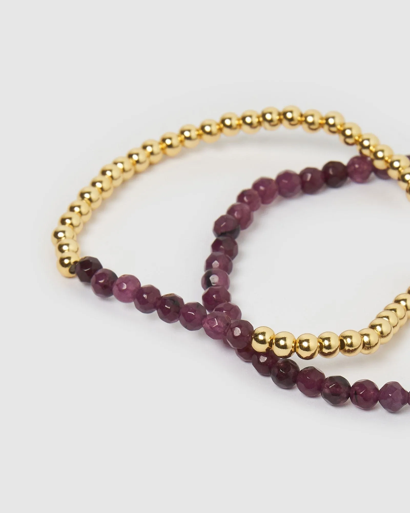 Izoa February Birthstone Bracelet Set