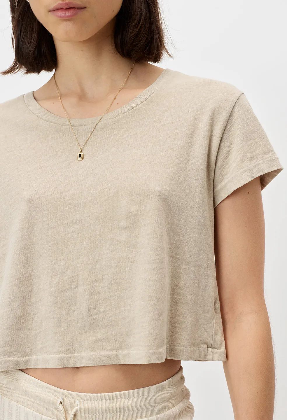 Jersey Cropped Tee / Desert Sand