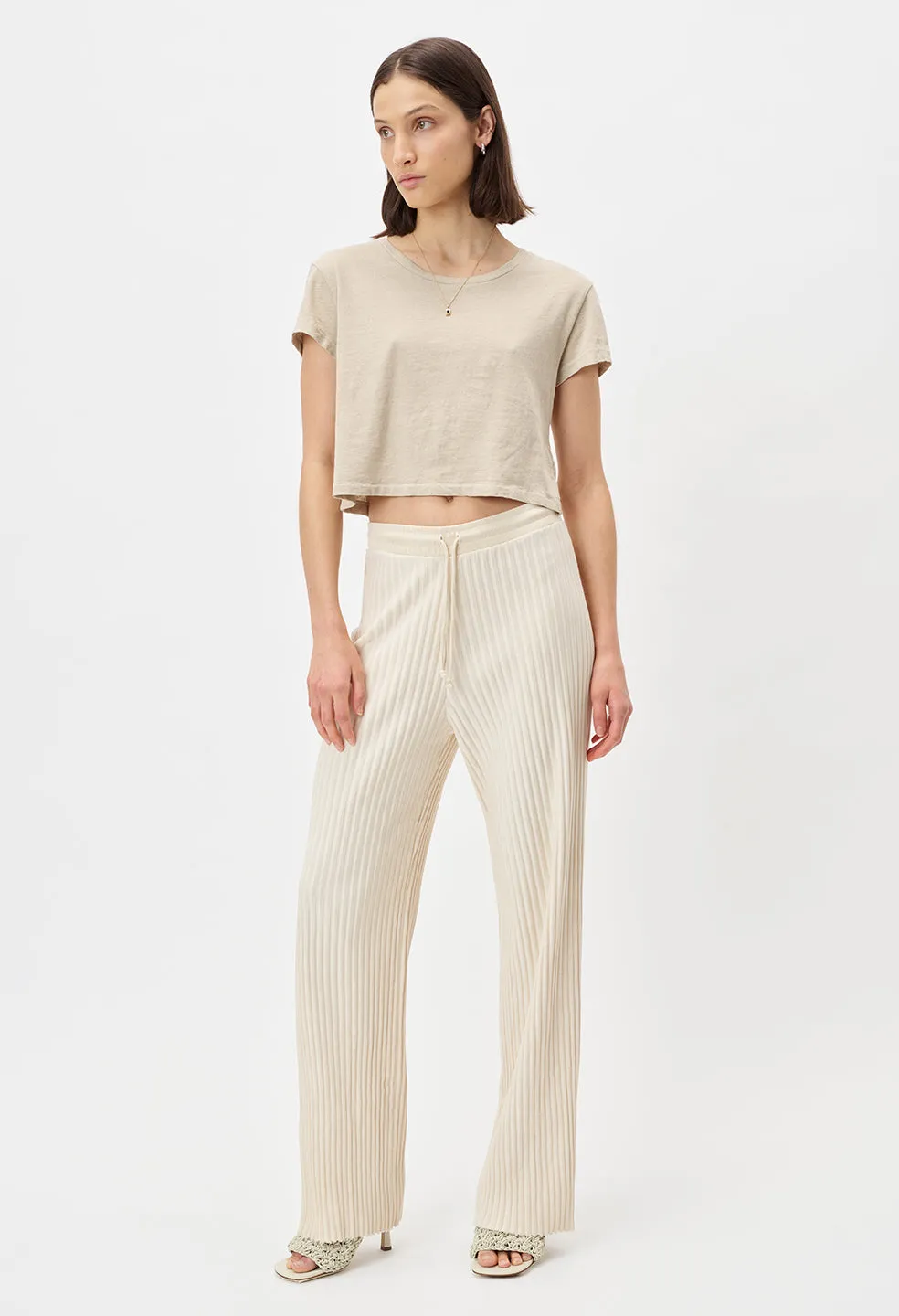 Jersey Cropped Tee / Desert Sand