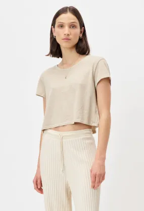 Jersey Cropped Tee / Desert Sand