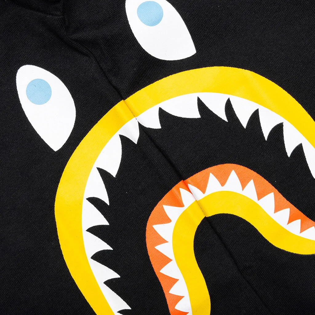 Kid's Colors Side Shark Tee - Black