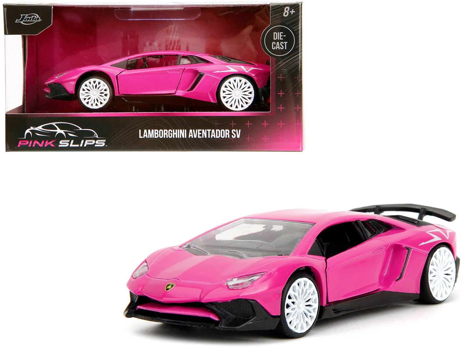 Lamborghini Aventador SV Pink Pink Slips Series 1/32 Diecast Model Car by Jada