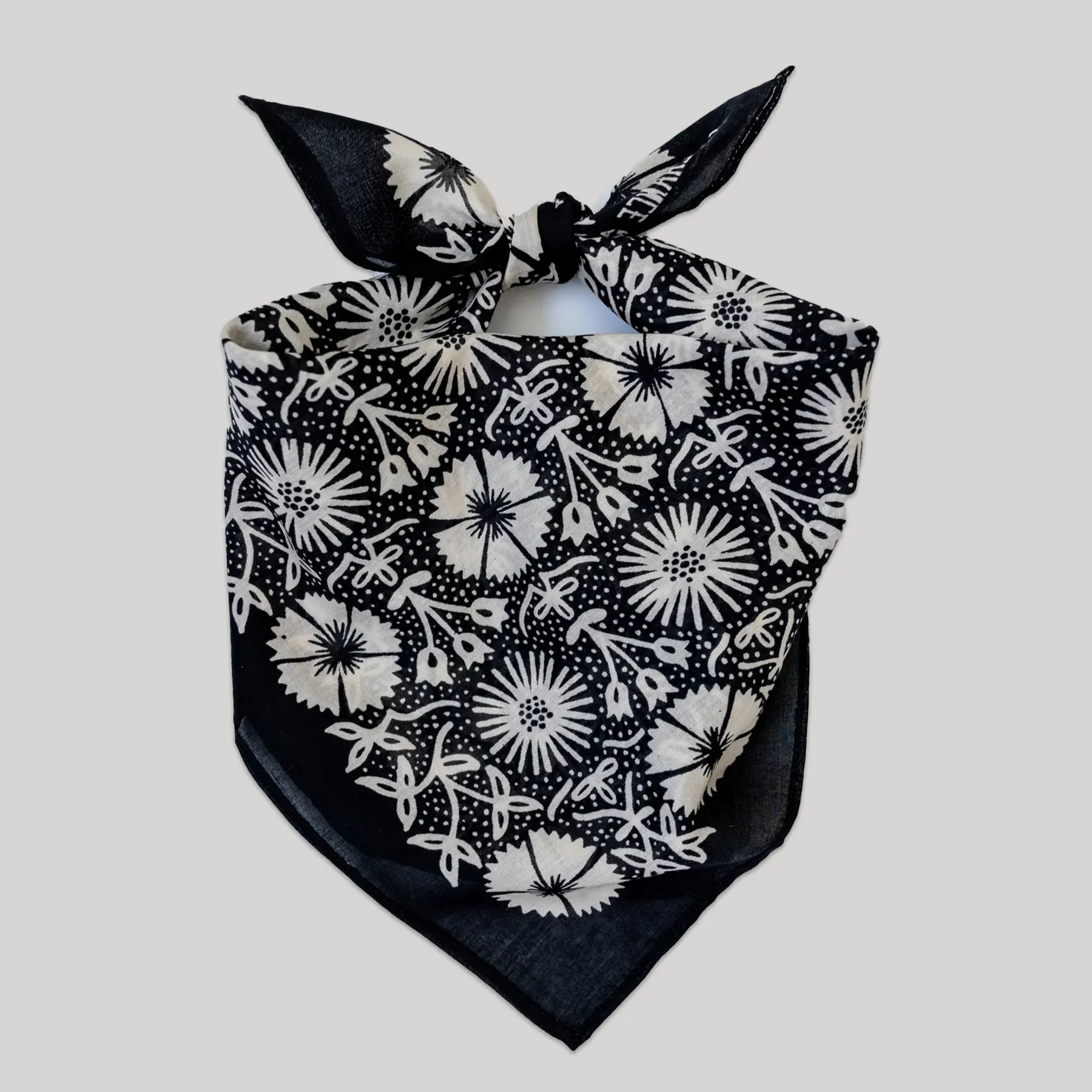 LCT: Cotton Rosey Bandana | Black