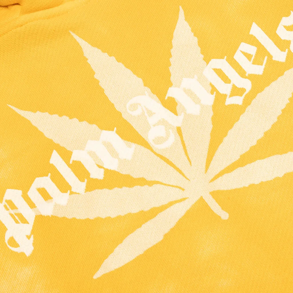 Leaf Tie Dye Hoodie - Yellow