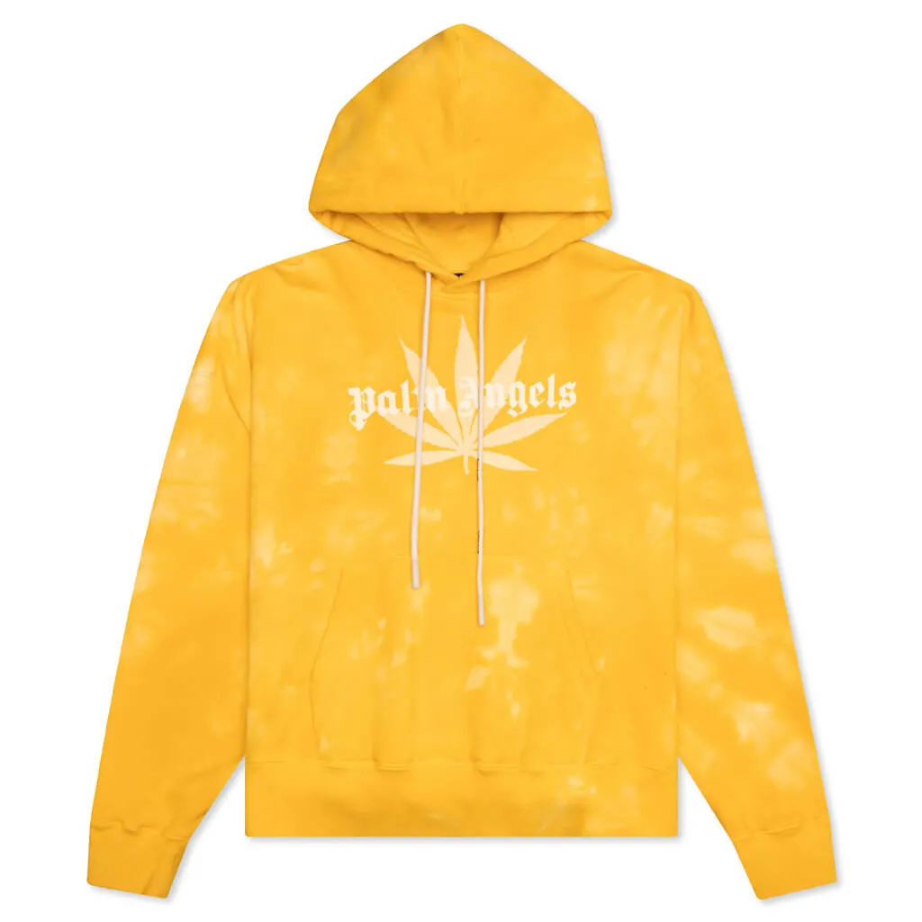 Leaf Tie Dye Hoodie - Yellow