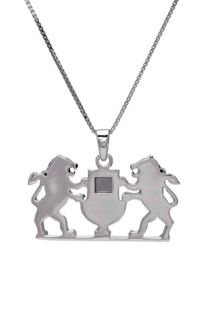 Lion of Judah and Magen David with Jerusalem Nano Bible Torah Pendant Necklace Silver 925