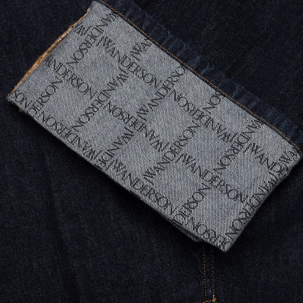 Logo Grid Turn up Workwear Jeans