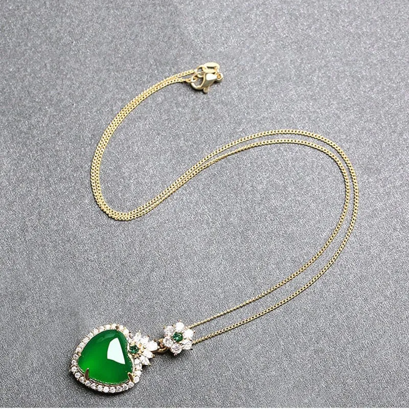 Love Crystal Emerald Necklace