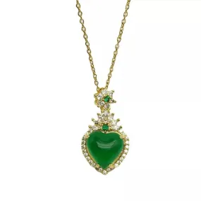 Love Crystal Emerald Necklace