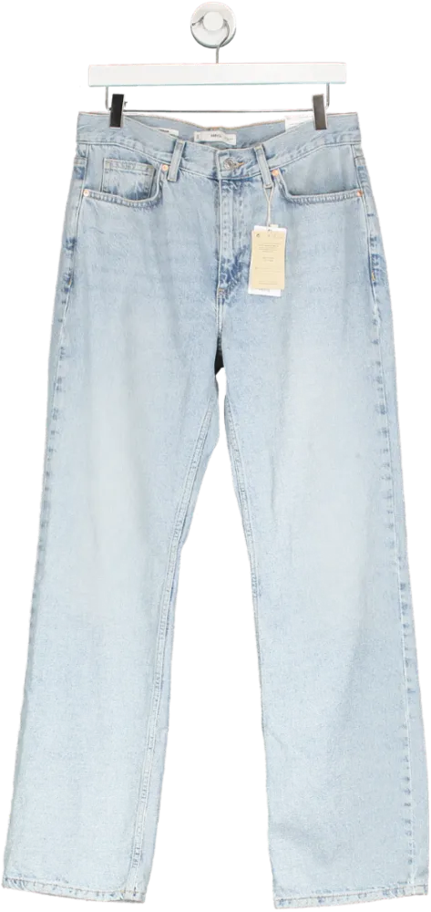 MANGO Blue Matilda Straight Leg Regular Length Jeans UK 12