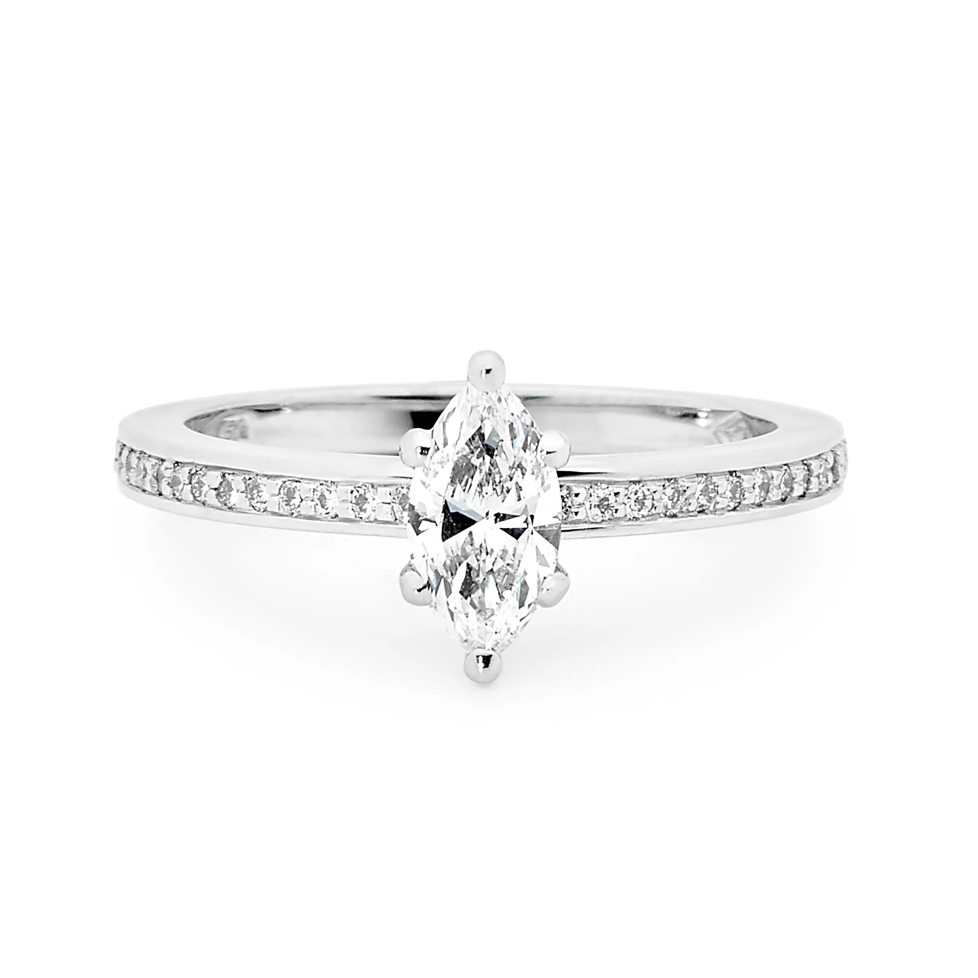 Marquise cut engagement ring